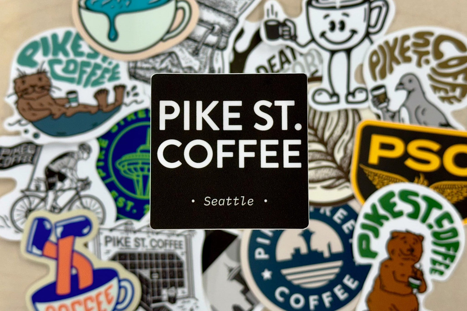 Custom Stickers for Pike Street Coffee