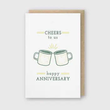 Cheers To Us Mugs Greeting Card
