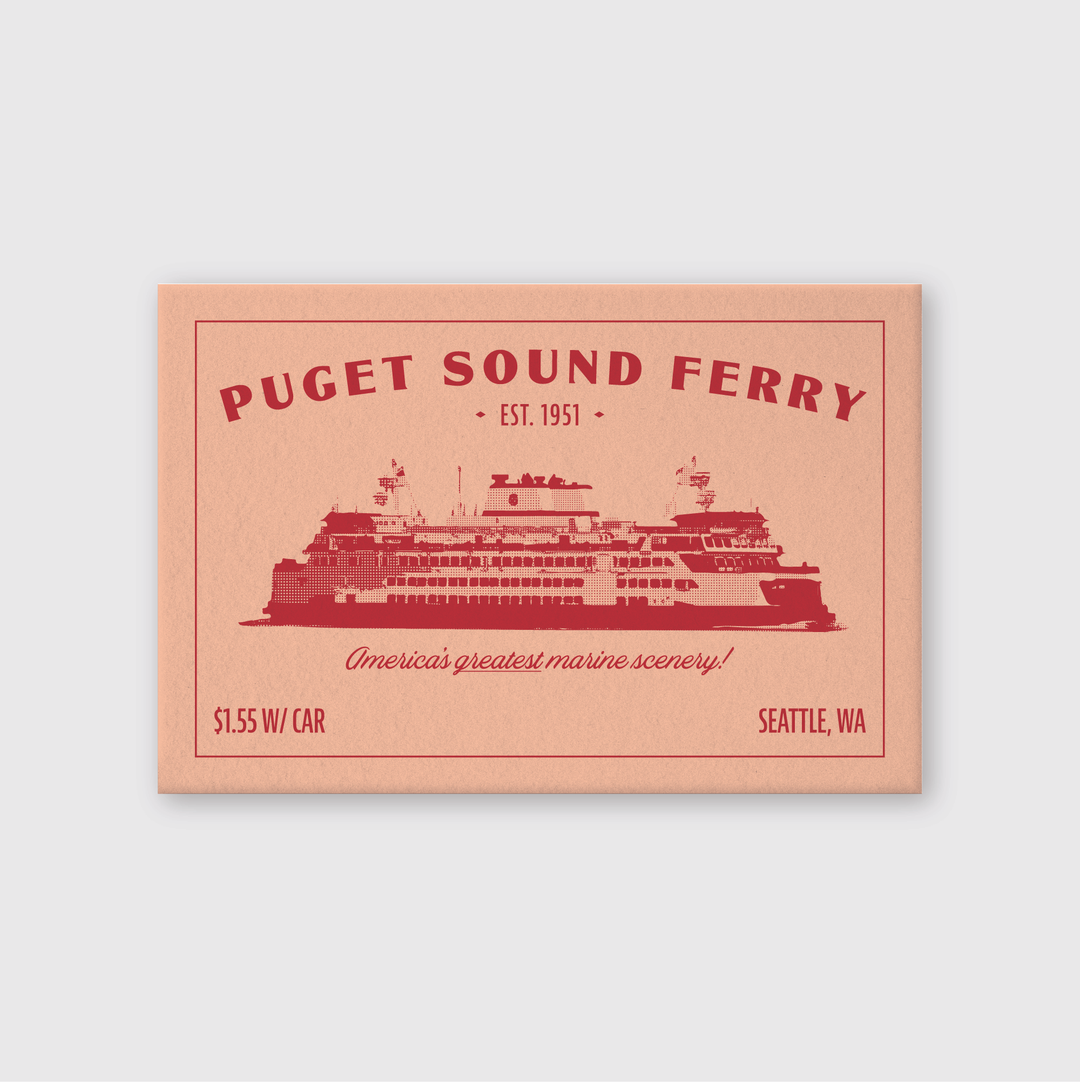 Puget Sound Ferry Postcard - Pike Street Press