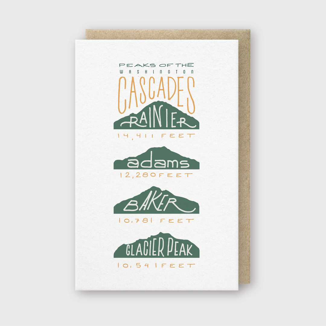 Peaks of the Cascade Greeting Card