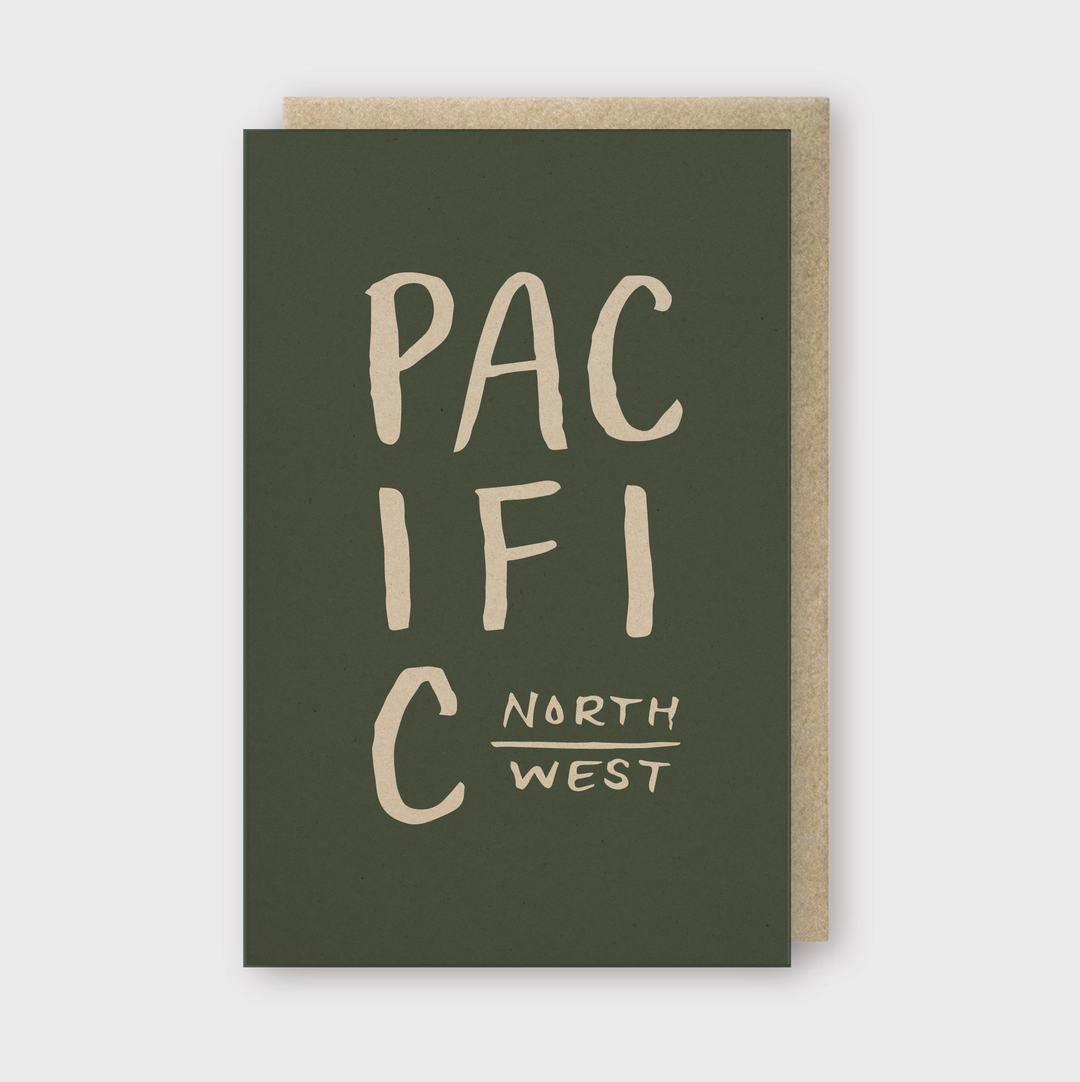 PNW Flood on Green Greeting Card