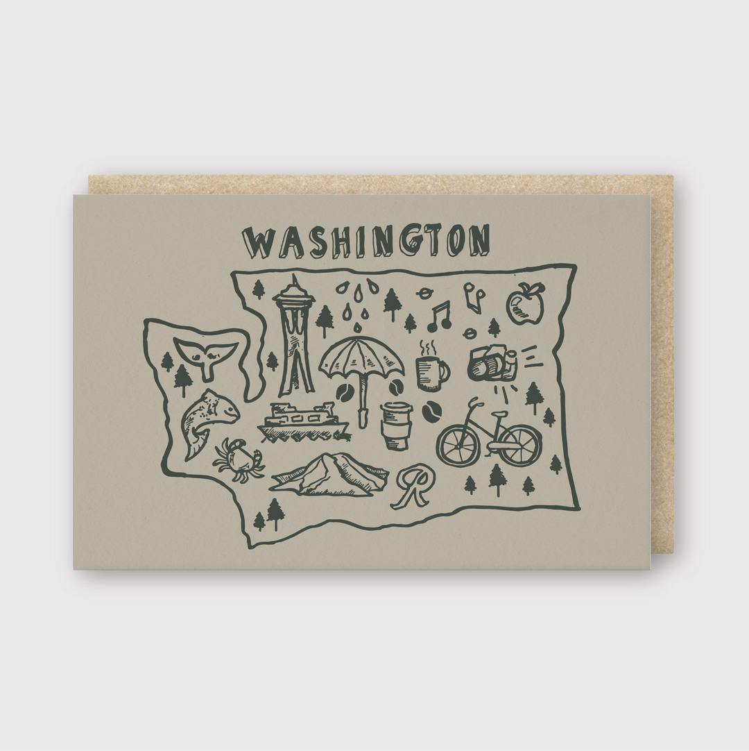 Washington Illustrations Greeting Card