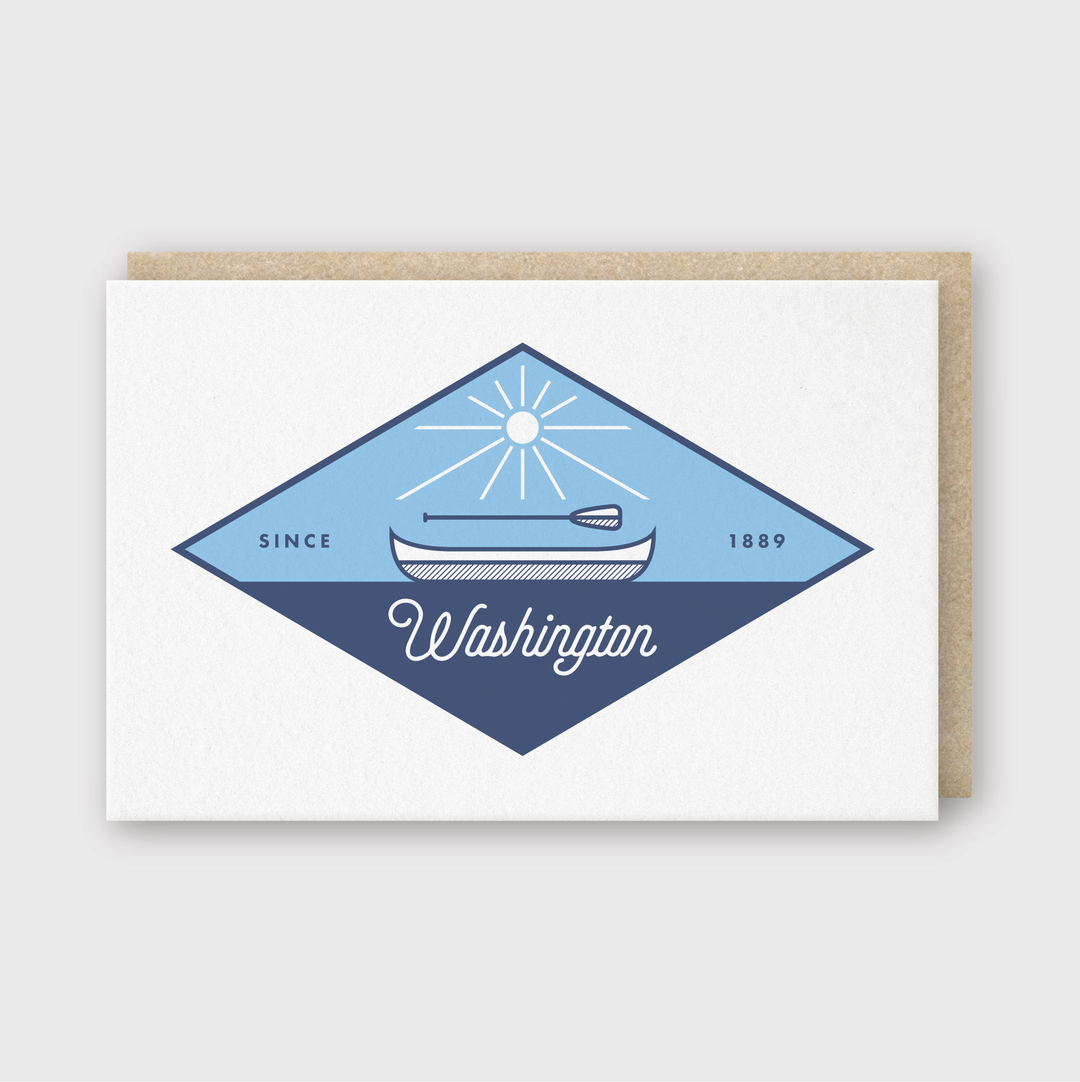 PNW Canoe Greeting Card