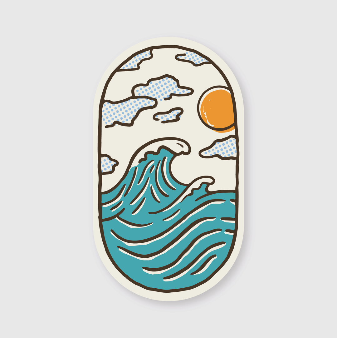 Wave Sketch Sticker