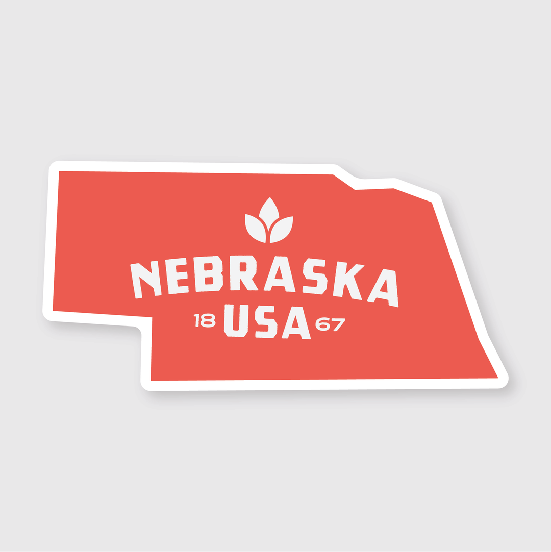 Nebraska Simple State Sticker