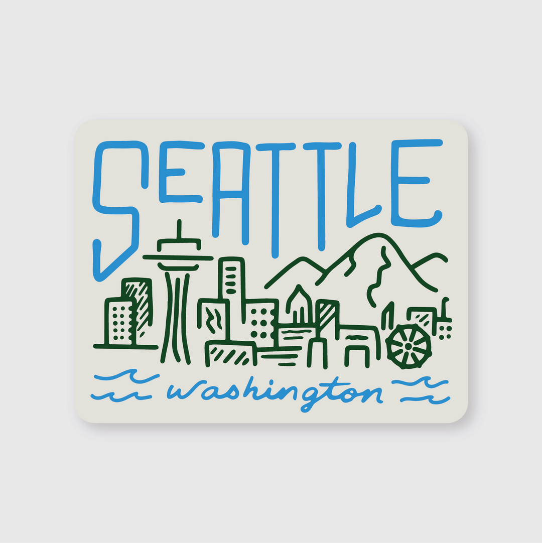 Seattle Simple Lines Sticker