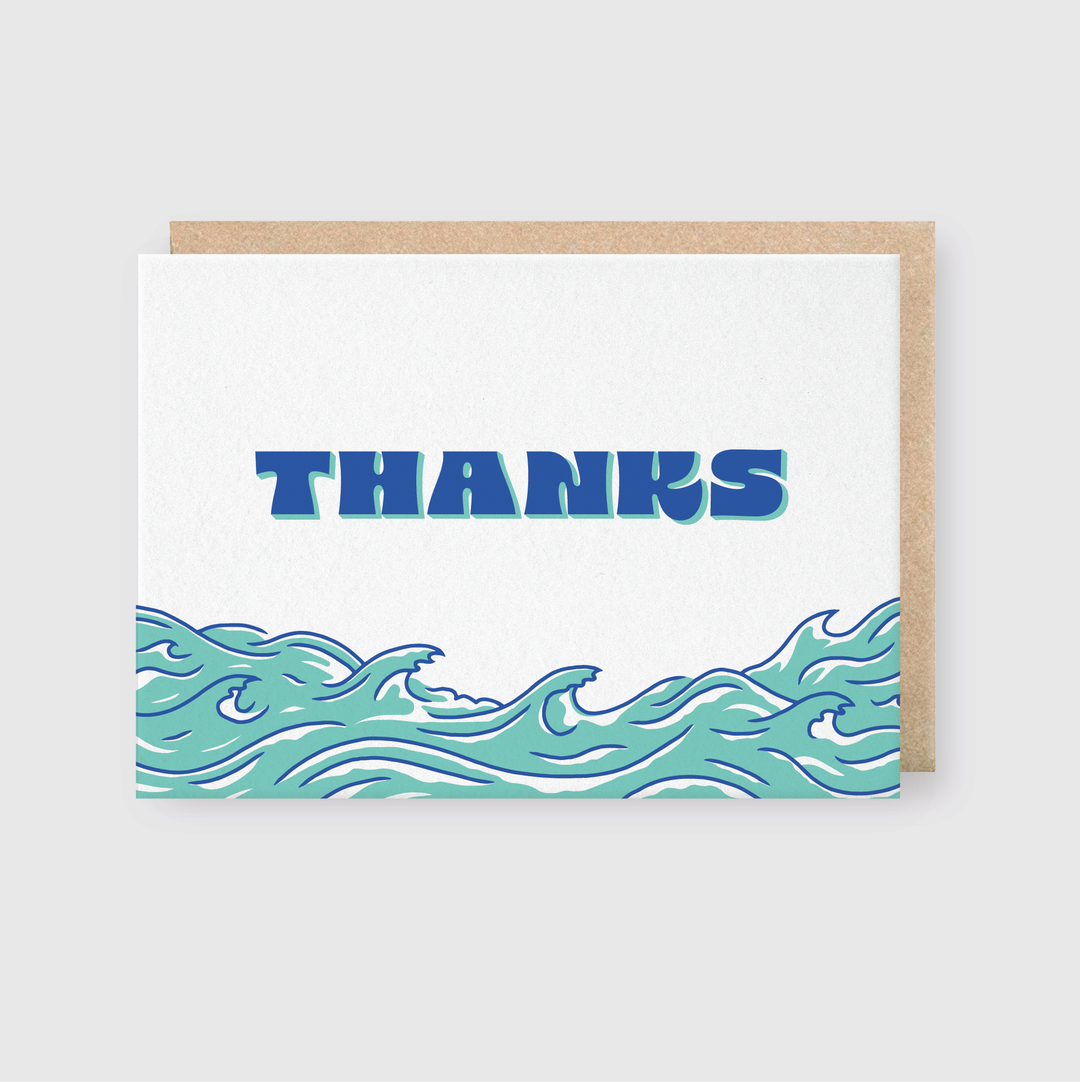 Thanks Wave Greeting Card