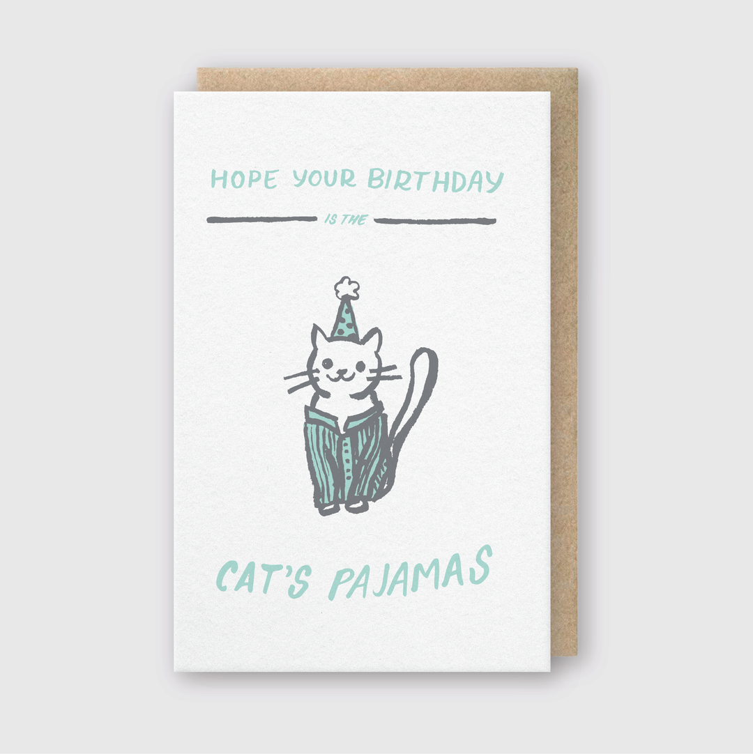 Birthday Cats Pajamas Greeting Card