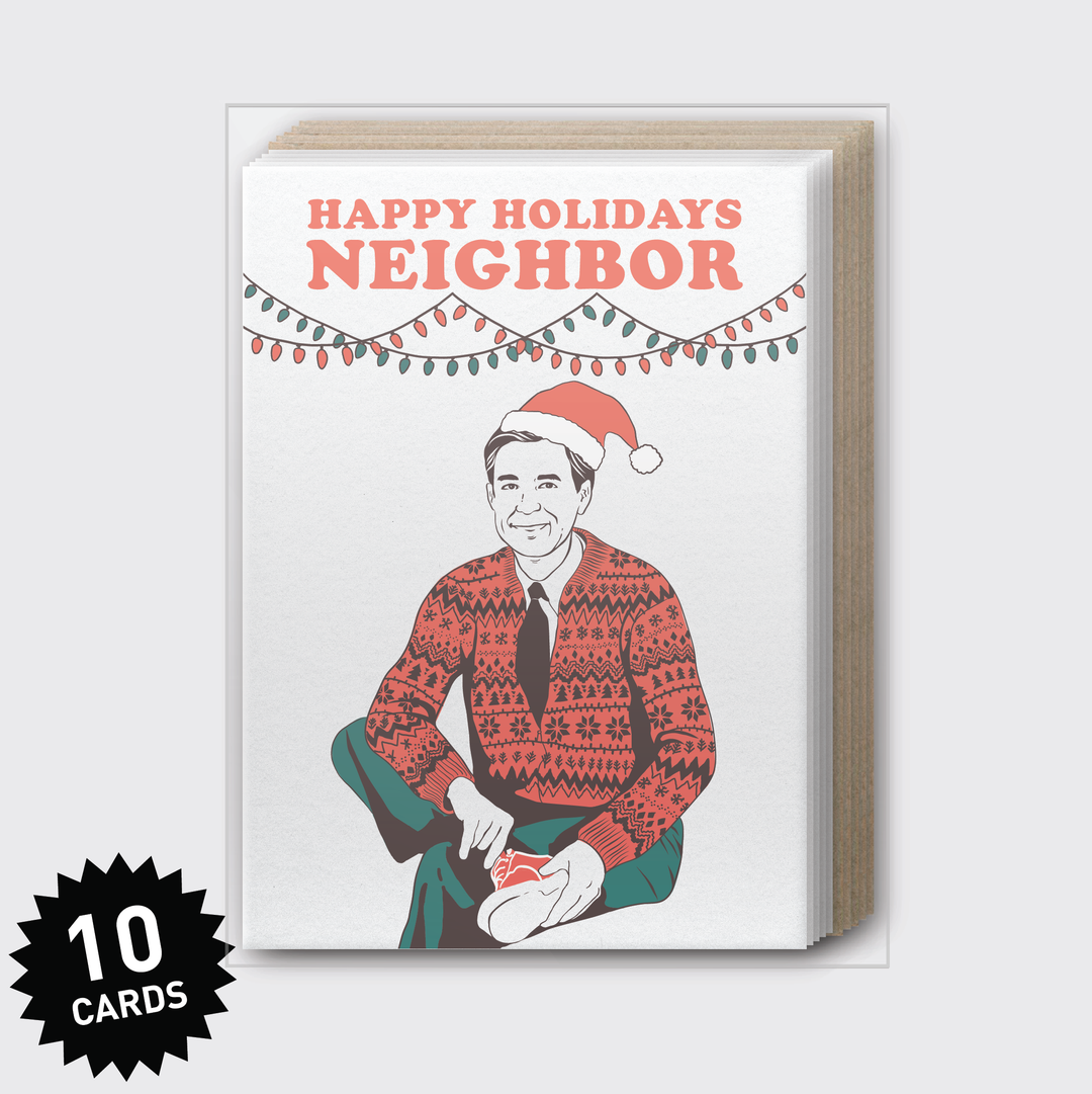 Box Set of 10 - Happy Holidays Neighbor Greeting Card