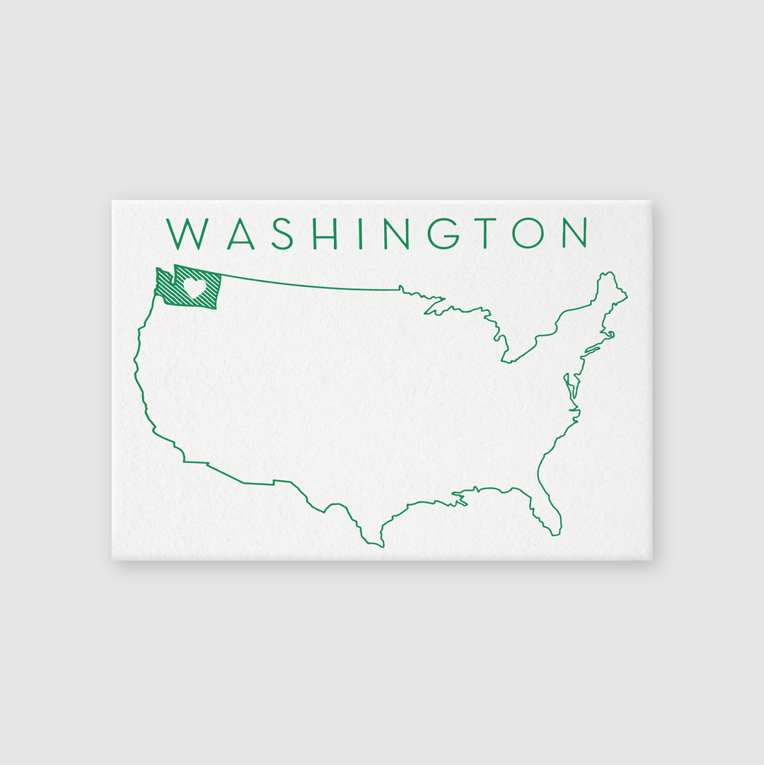 Washington State Green Heart Postcard - Pike Street Press