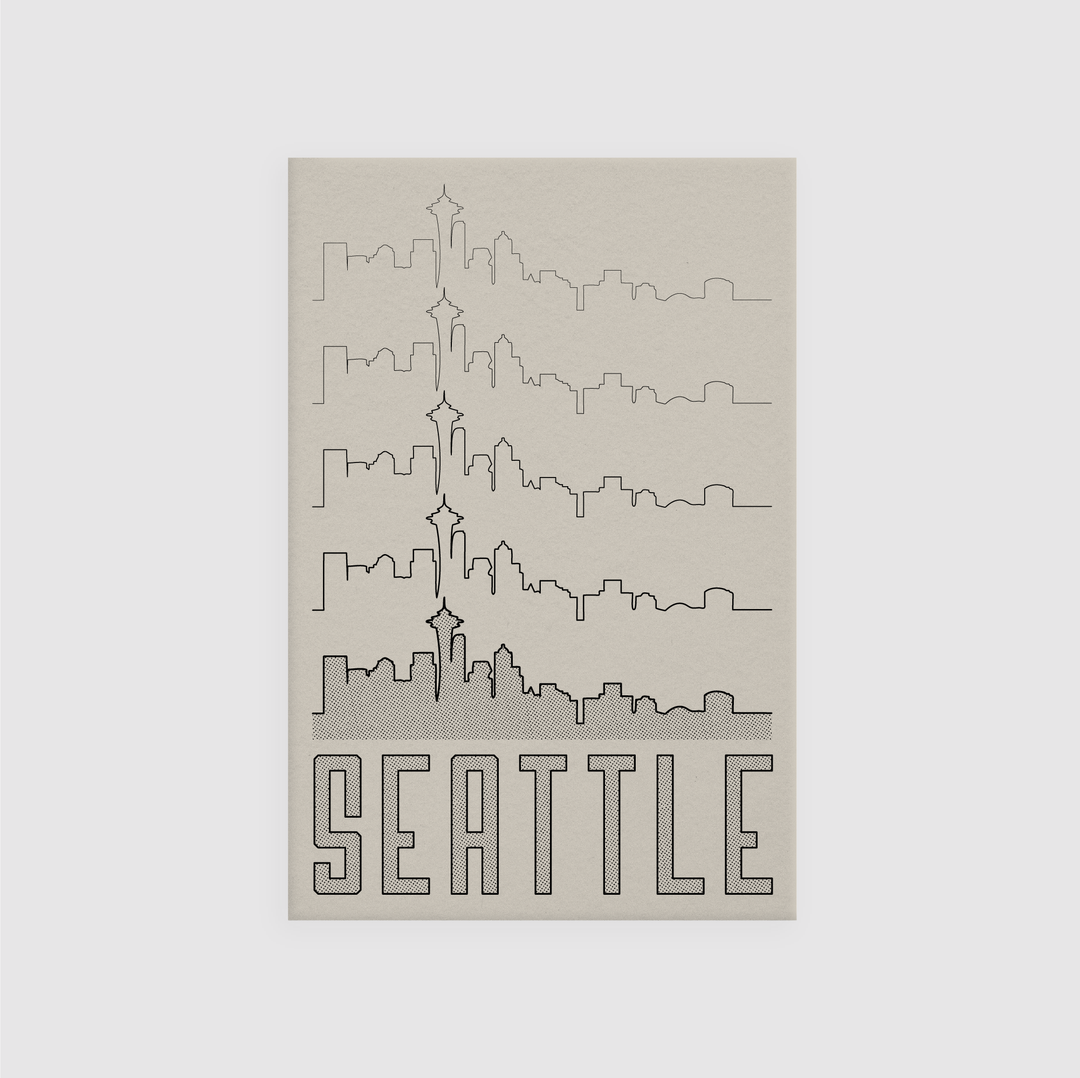 Seattle Skyline Postcard - Pike Street Press