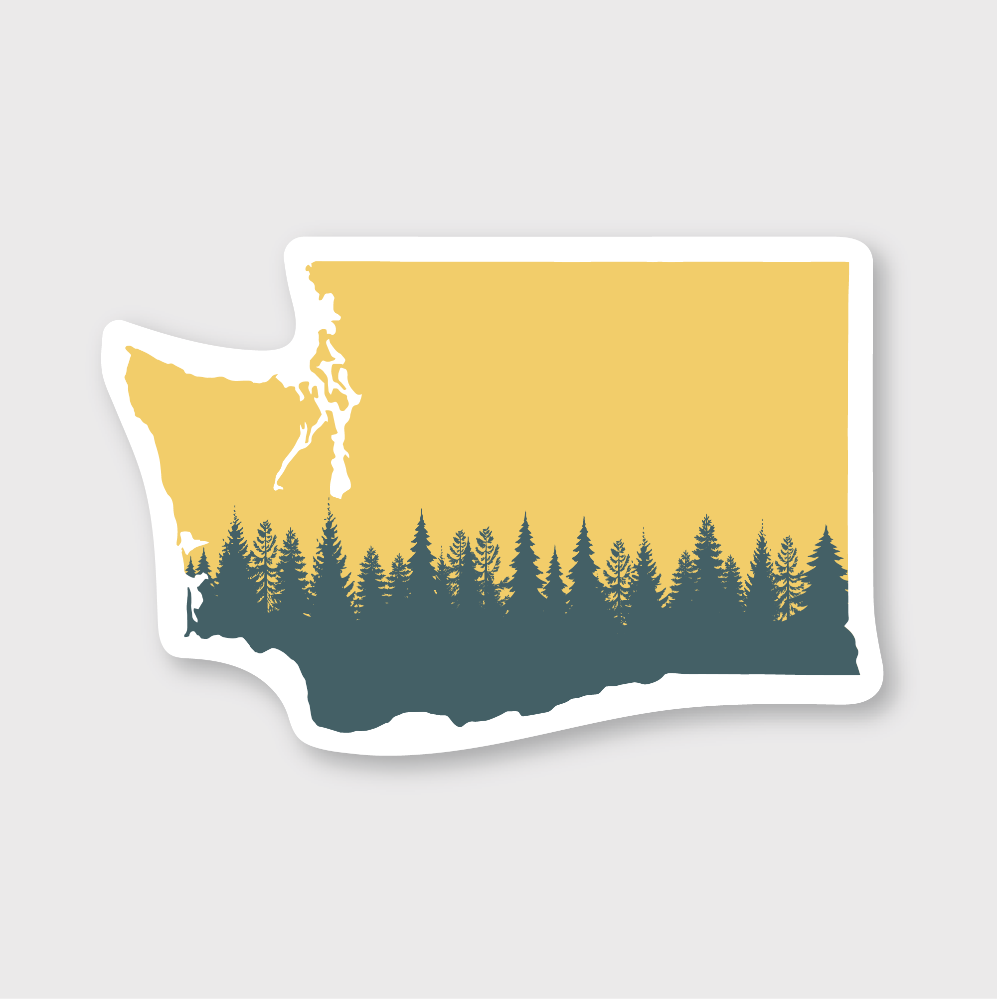 Washington State Trees Sticker – Pike Street Press