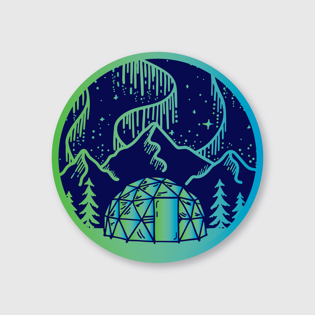 tent sticker Northern Lights Sticker – Pike Street Press